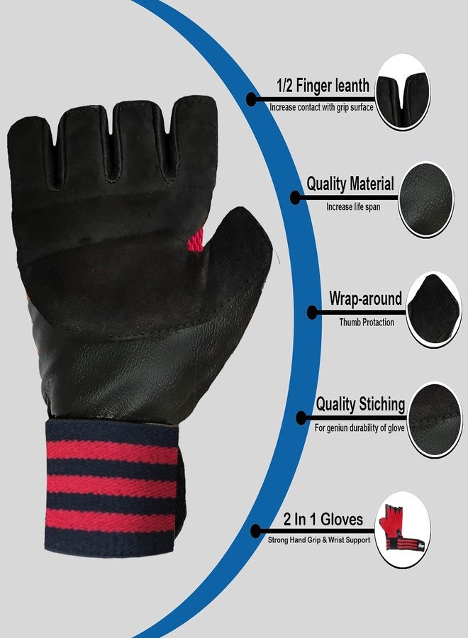 FIT FOCUS Ultimate 5-in-1 Gym (Combo Pack of 5) Gym Accessories Kit with My Gym Bag, Workout Gloves, Wooden Hand Gripper,Fit Focus Protein Shaker, Tonning Tube Exercise Band (Red) - Image 3